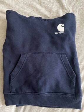 Carhartt Kids Navy Blue Sweatshirt with White Logo